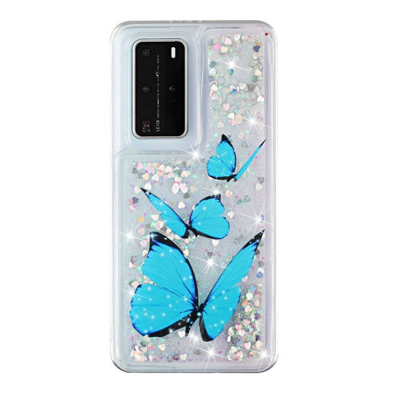 Cover Huawei P40 Pro Flyvende Glitter Sommerfugle