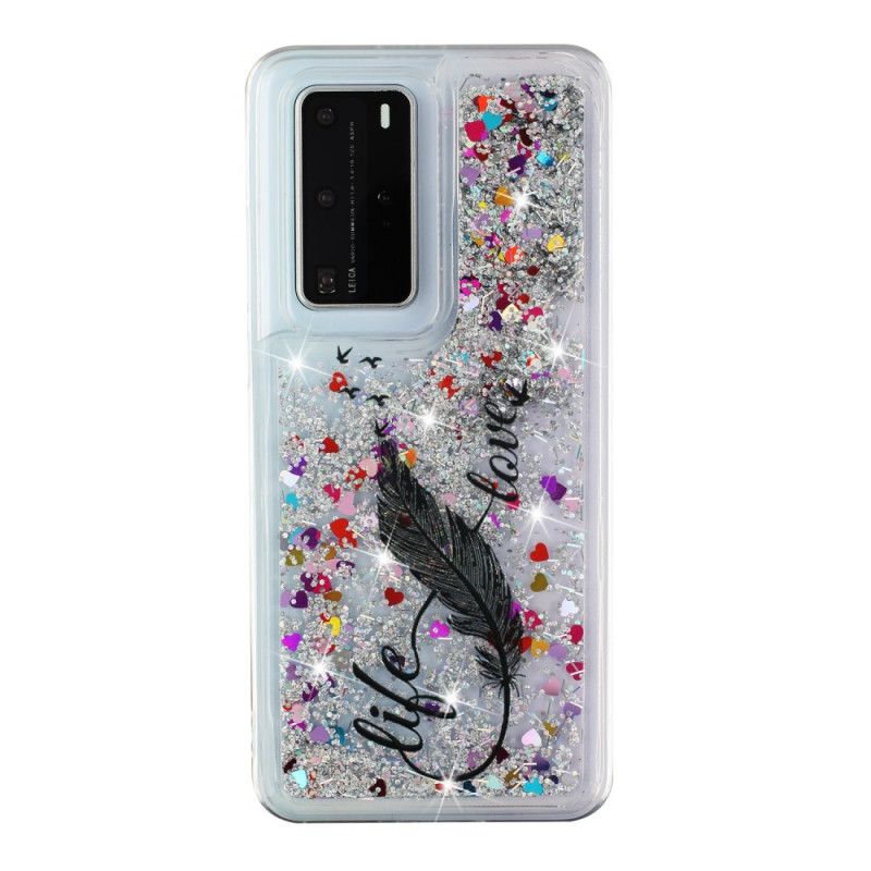 Cover Huawei P40 Pro Liv Og Kærlighed Glitter