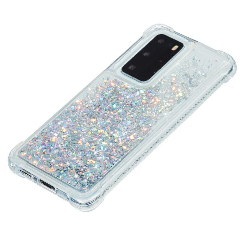 Cover Huawei P40 Pro Magenta Lystglitter