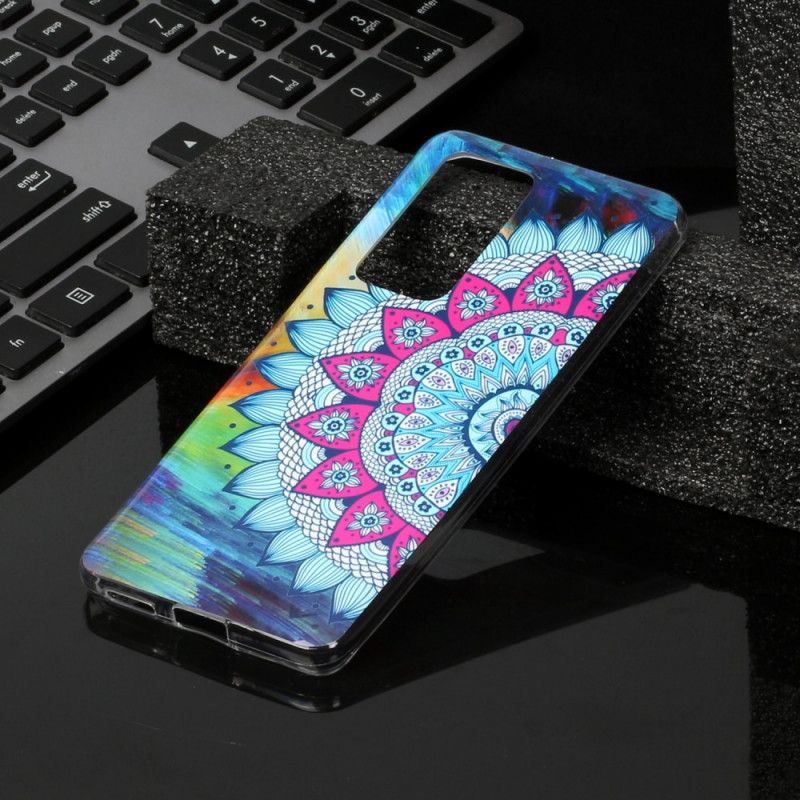 Cover Huawei P40 Pro Mobilcover Fluorescerende Mandalaugle