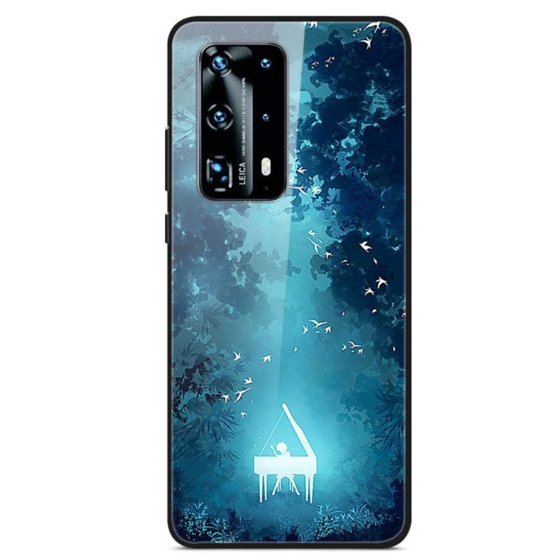 Cover Huawei P40 Pro Mobilcover Klaverhærdet Glas Om Natten