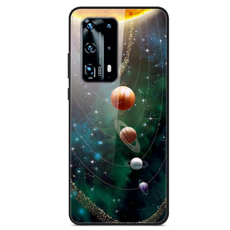 Cover Huawei P40 Pro Mobilcover Solsystemets Planet Hærdet Glas