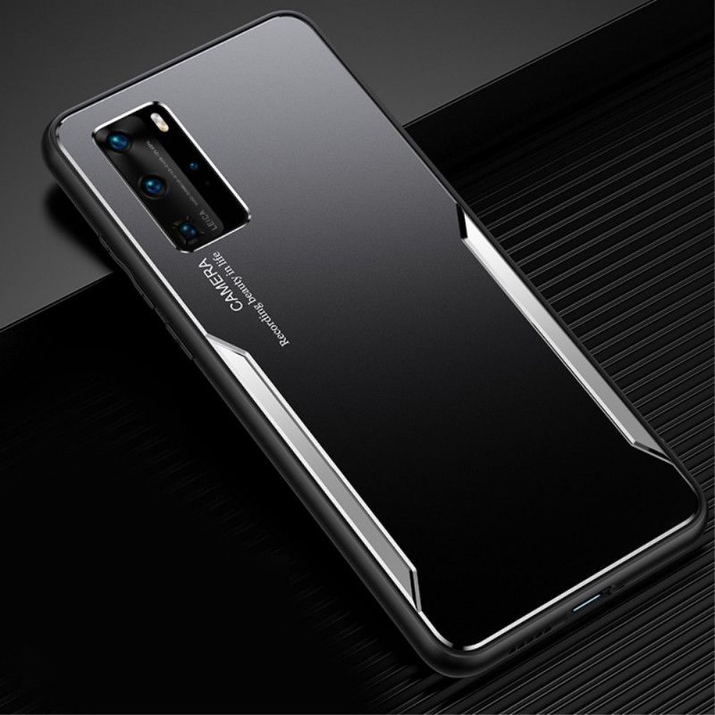 Cover Huawei P40 Pro Rød Aluminium Hybrid Design