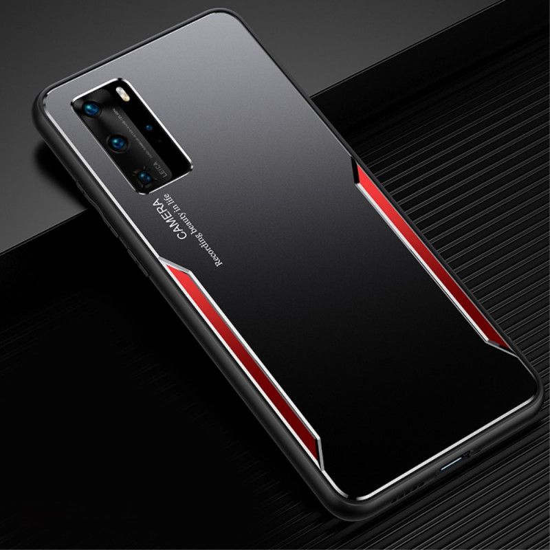 Cover Huawei P40 Pro Rød Aluminium Hybrid Design