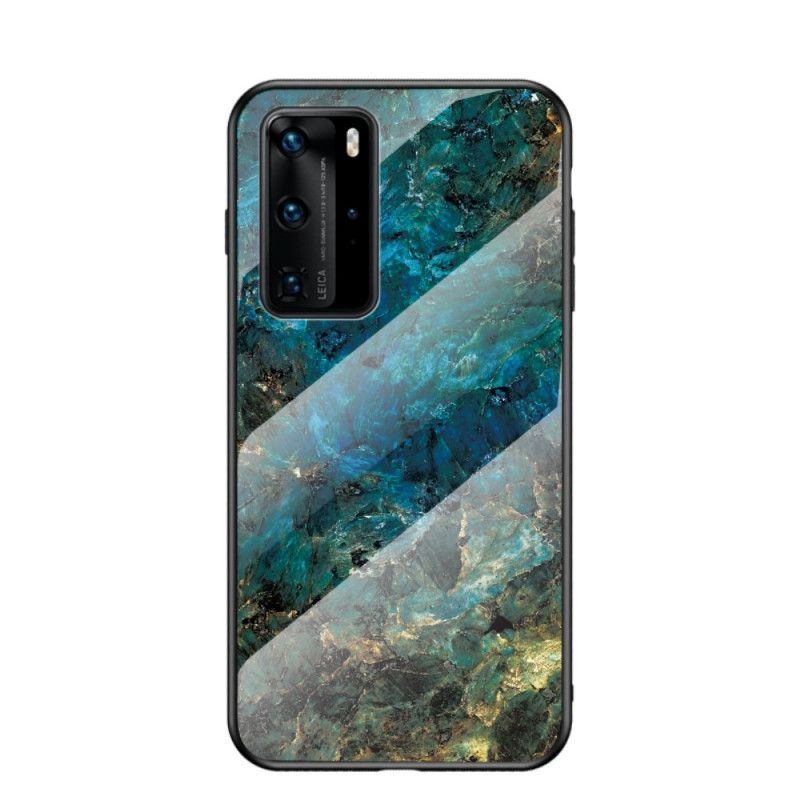 Cover Huawei P40 Pro Rød Premiumfarver Hærdet Glas Beskyttelse