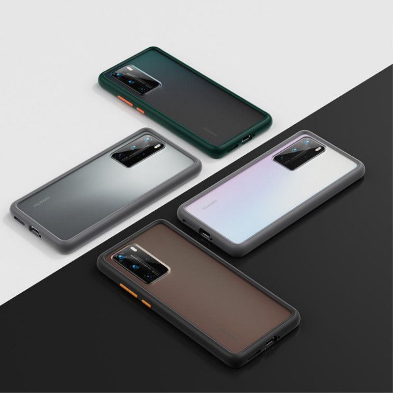 Cover Huawei P40 Pro Sort Gennemsigtige Farvede Konturbænke Original