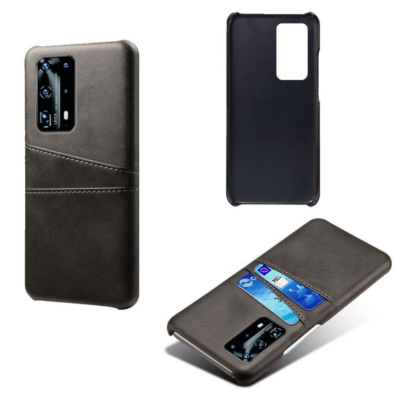 Cover Huawei P40 Pro Sort Kortholder