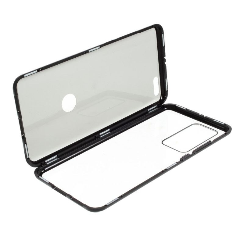 Cover Huawei P40 Pro Sort Metalkanter Og Dobbelt Hærdet Glas