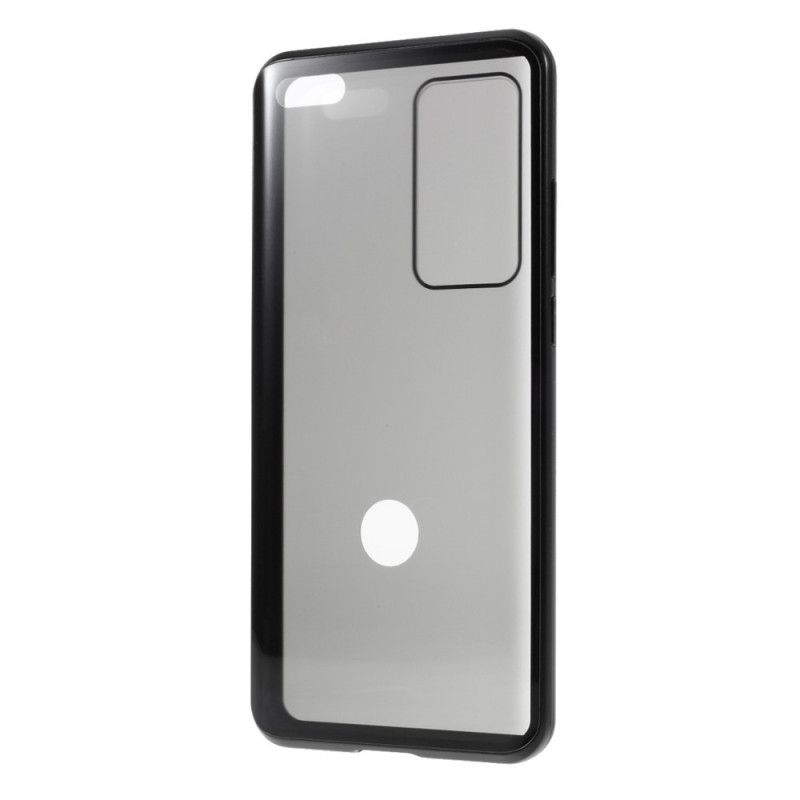 Cover Huawei P40 Pro Sort Metalkanter Og Dobbelt Hærdet Glas