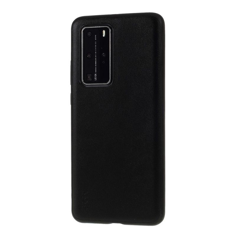 Cover Huawei P40 Pro Sort Mobilcover X-Niveau Læderstil