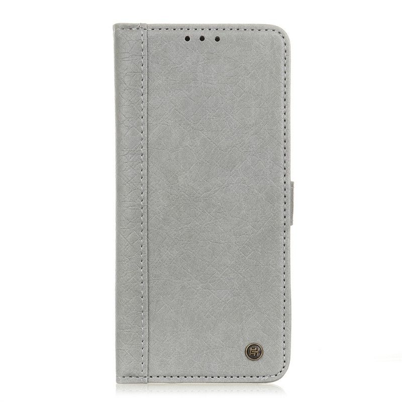 Flip Cover Huawei P40 Pro Sort Struktureret Retro Nitte