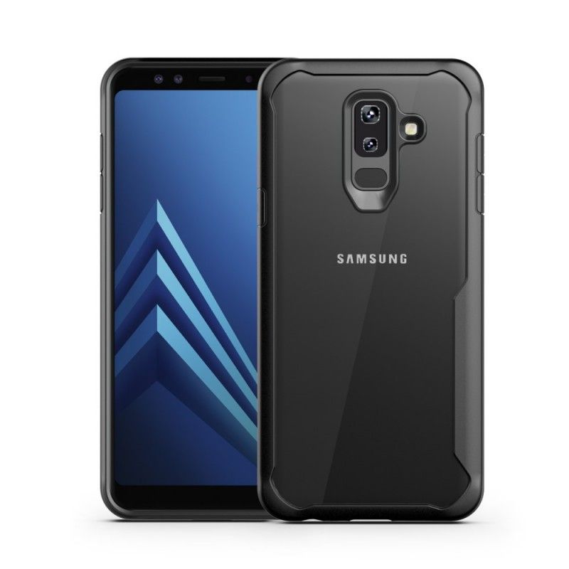 Cover Samsung Galaxy A6 Plus Rød Mobilcover Hybridfasede Kanter