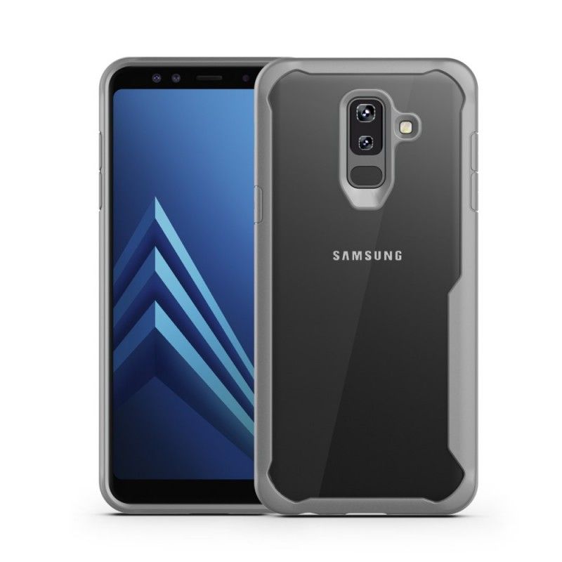 Cover Samsung Galaxy A6 Plus Rød Mobilcover Hybridfasede Kanter