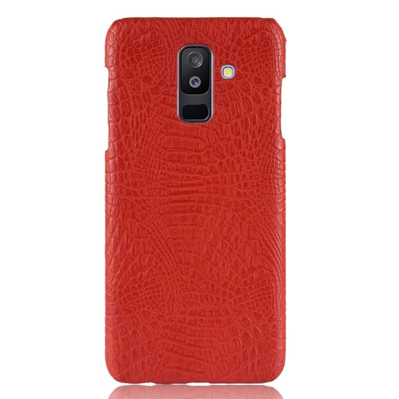 Cover Samsung Galaxy A6 Plus Sort Krokodillehudeffekt Beskyttelse