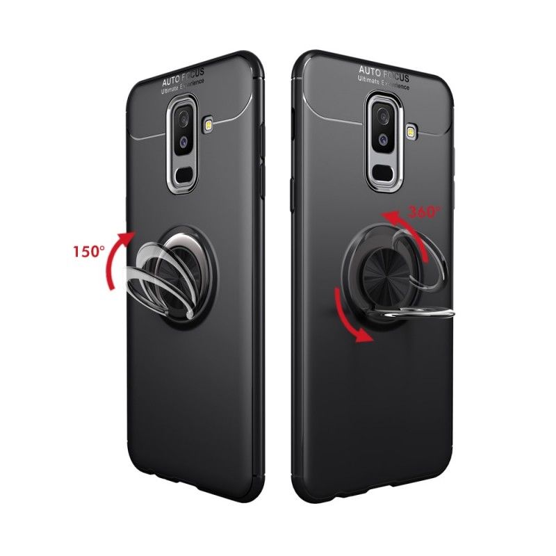 Cover Samsung Galaxy A6 Plus Sort Roterende Ring