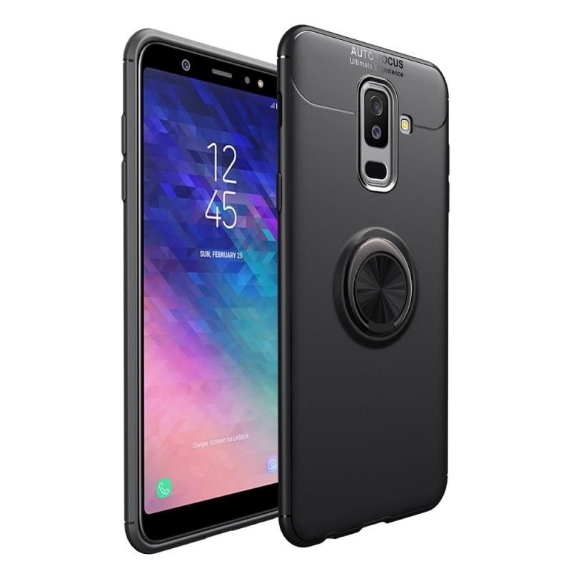 Cover Samsung Galaxy A6 Plus Sort Roterende Ring