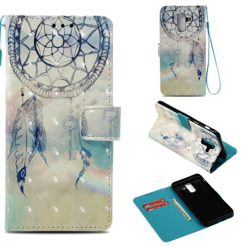 Flip Cover Læder Samsung Galaxy A6 Plus 3D Dreamcatcher