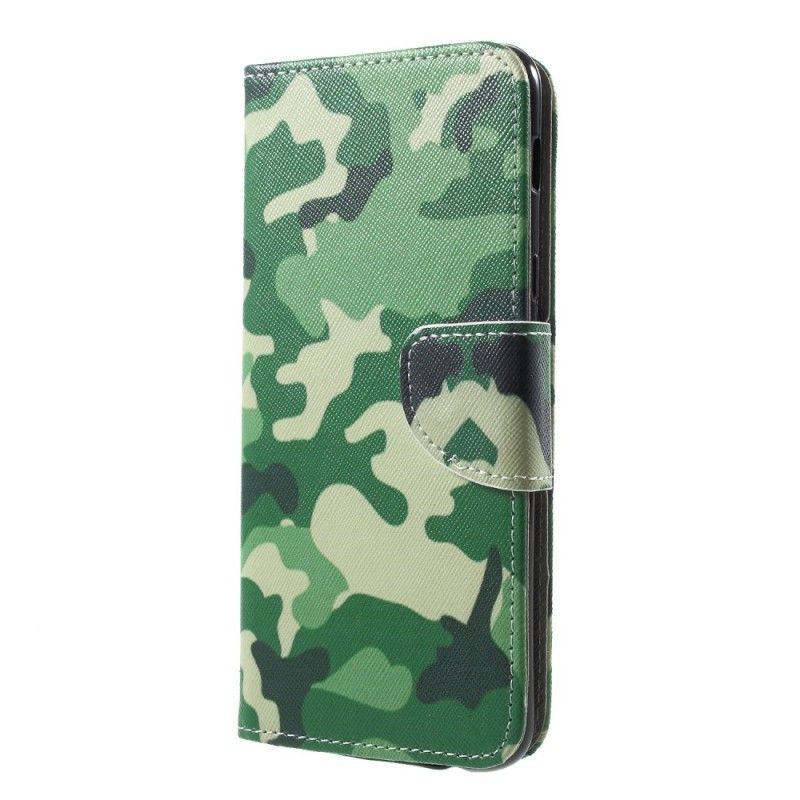 Flip Cover Samsung Galaxy A6 Plus Mobilcover Militær Camouflage