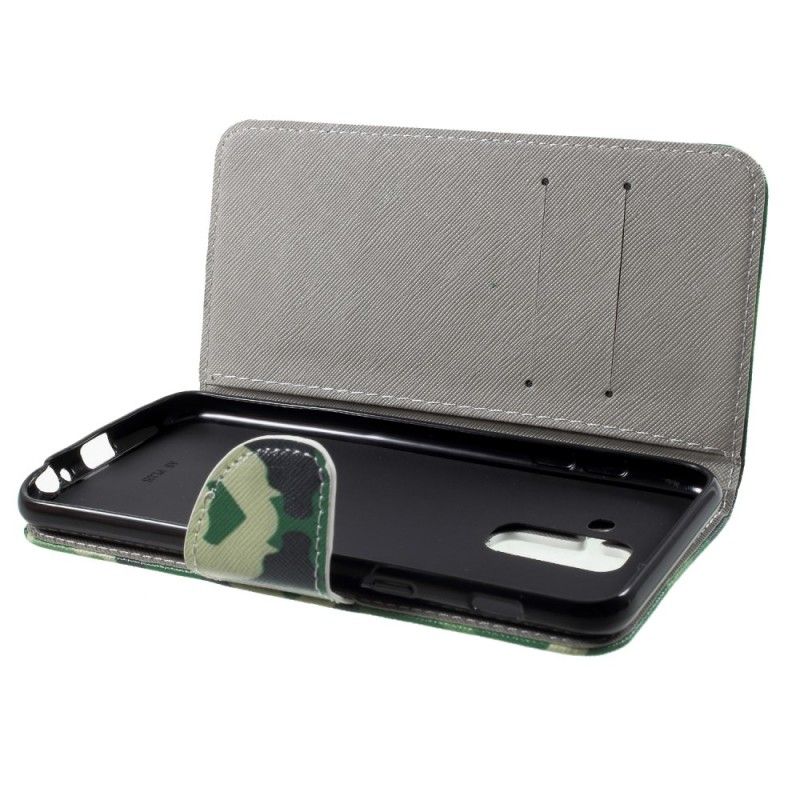 Flip Cover Samsung Galaxy A6 Plus Mobilcover Militær Camouflage