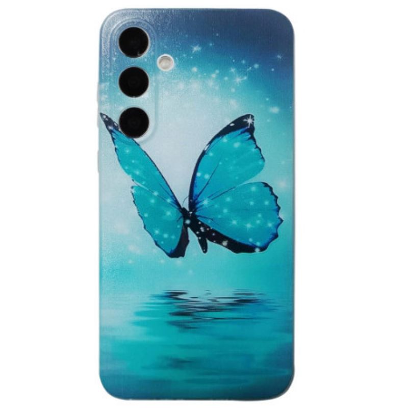 Cover Til Samsung Galaxy A16 5g Blå Sommerfugl