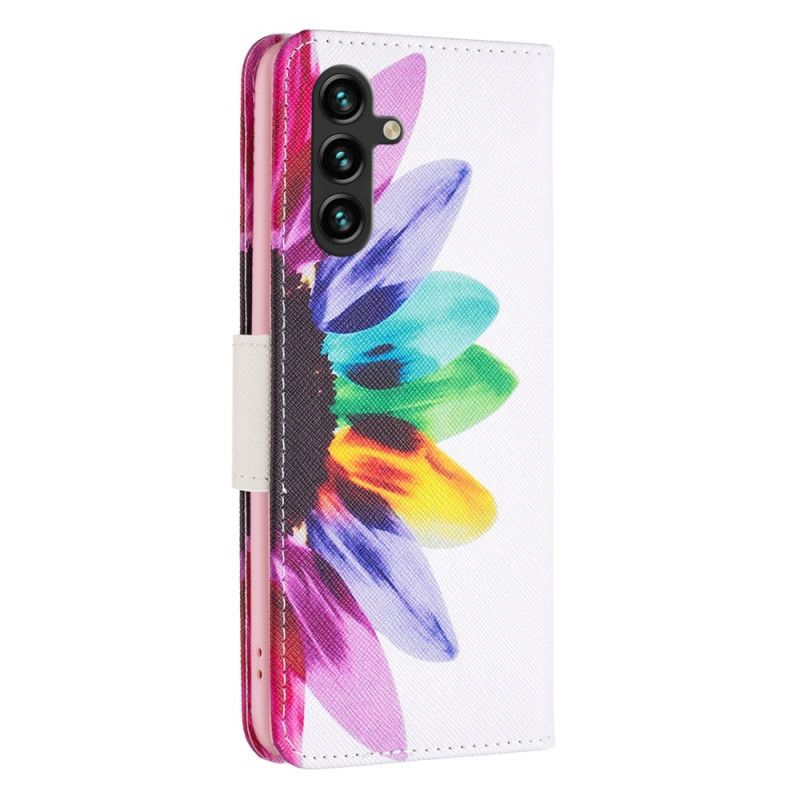 Flip Cover Samsung Galaxy A16 5g Akvarelblomst