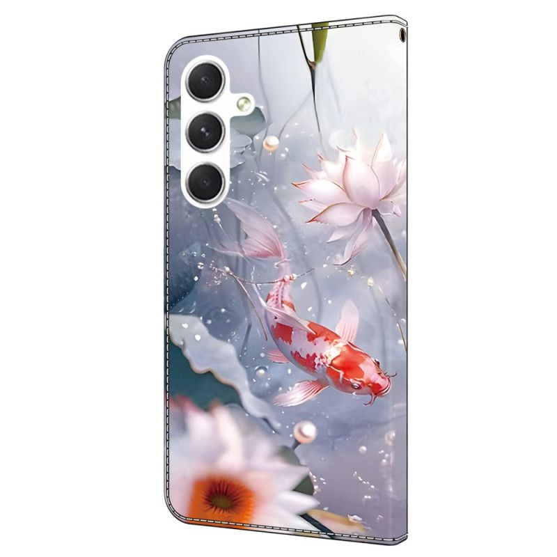 Flip Cover Samsung Galaxy A16 5g Blomster Og Fisk