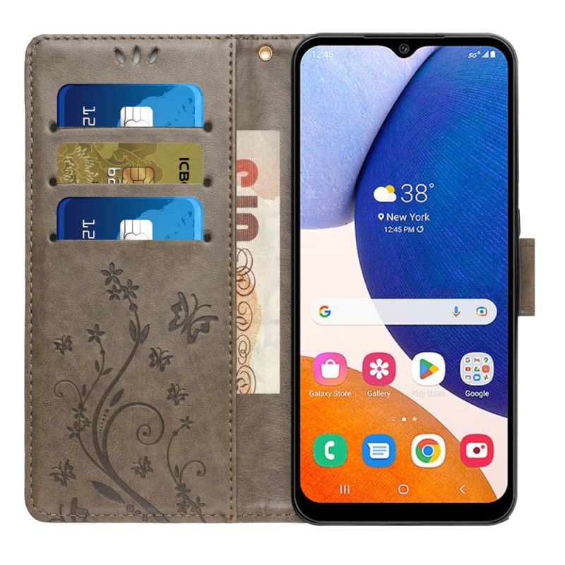 Flip Cover Samsung Galaxy A16 5g Blomster Og Sommerfugle