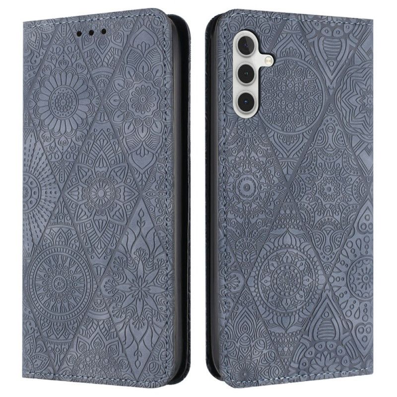 Flip Cover Samsung Galaxy A16 5g Blomstermønster Og Rem