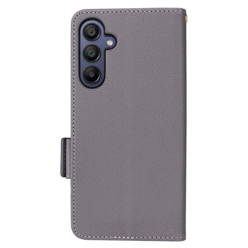 Flip Cover Samsung Galaxy A16 5g Litchi-tekstur Med Rem