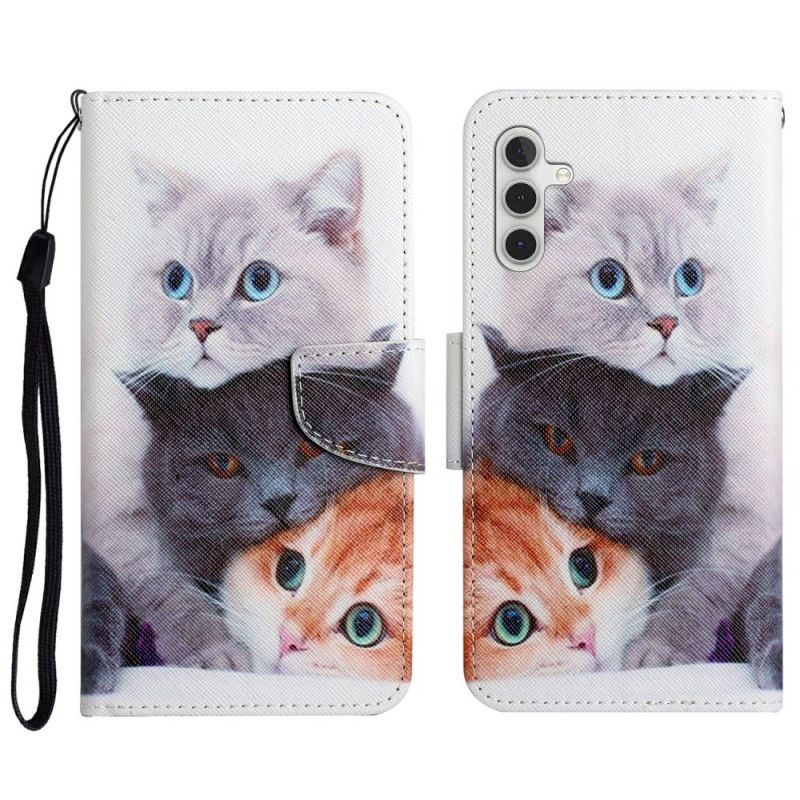 Flip Cover Samsung Galaxy A16 5g Tre Katte Mønster