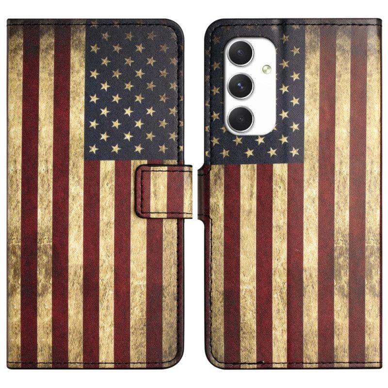 Flip Cover Samsung Galaxy A16 5g Vintage Amerikansk Flag