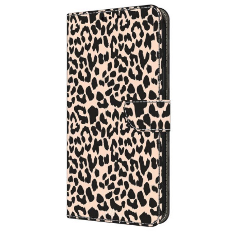 Flip Cover Til Samsung Galaxy A16 5g Leopardmønster