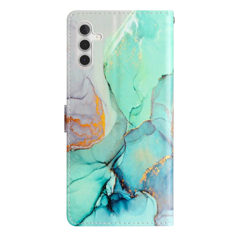 Læder Cover Samsung Galaxy A16 5g Grøn Marmor