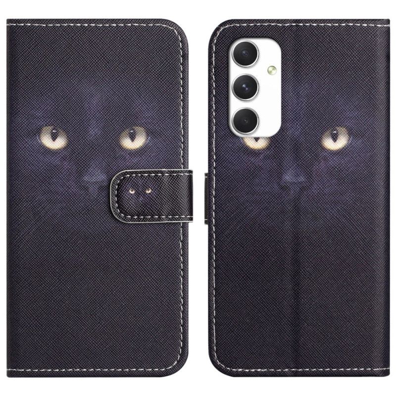 Læder Cover Samsung Galaxy A16 5g Katteøjne