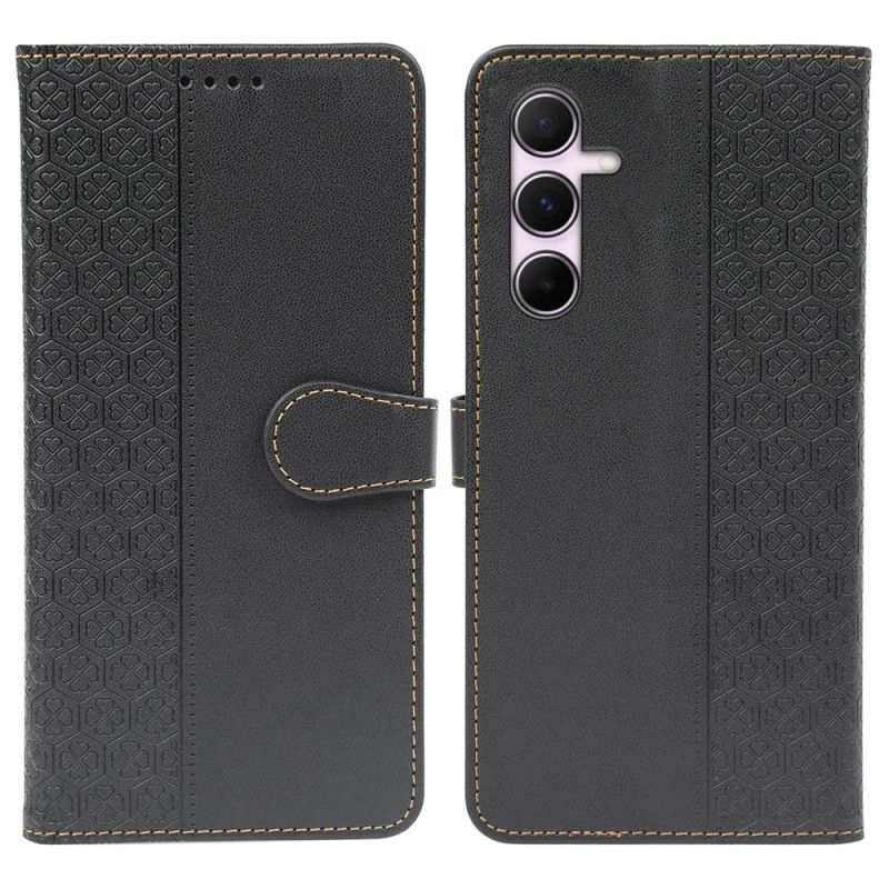 Læder Cover Samsung Galaxy A16 5g Kløvermønster