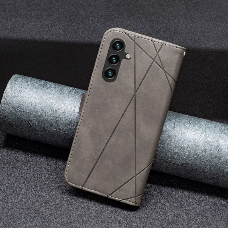 Læder Cover Samsung Galaxy A16 5g Telefon Etui Binfen Farve Geometrisk Mønster