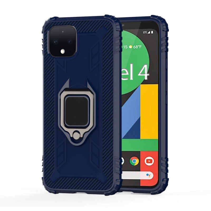 Cover for Google Pixel 4 Sort Ring Og Kulfiber