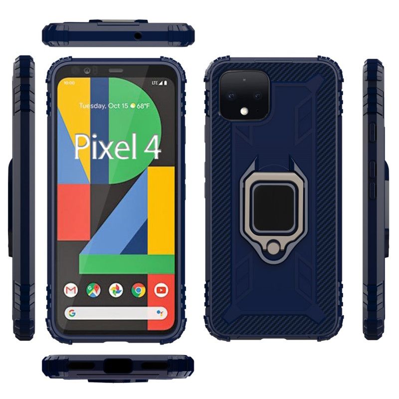 Cover for Google Pixel 4 Sort Ring Og Kulfiber