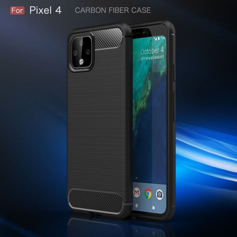 Cover Google Pixel 4 Sort Børstet Kulfiber