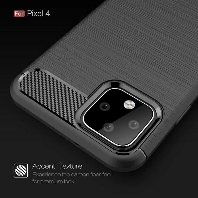 Cover Google Pixel 4 Sort Børstet Kulfiber