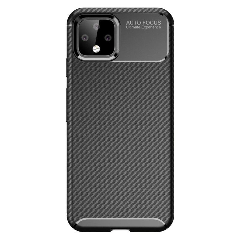 Cover Google Pixel 4 Sort Mobilcover Fleksibel Kulfibertekstur