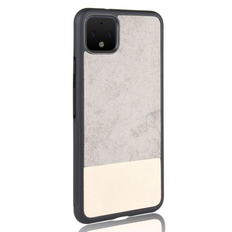 Cover Google Pixel 4 Sort Tofarvet Imiteret Læder Original