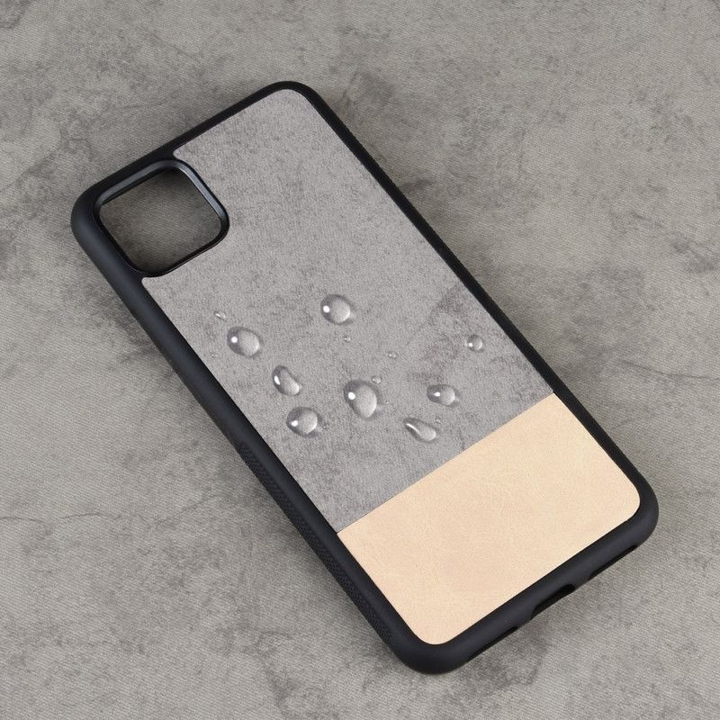 Cover Google Pixel 4 Sort Tofarvet Imiteret Læder Original