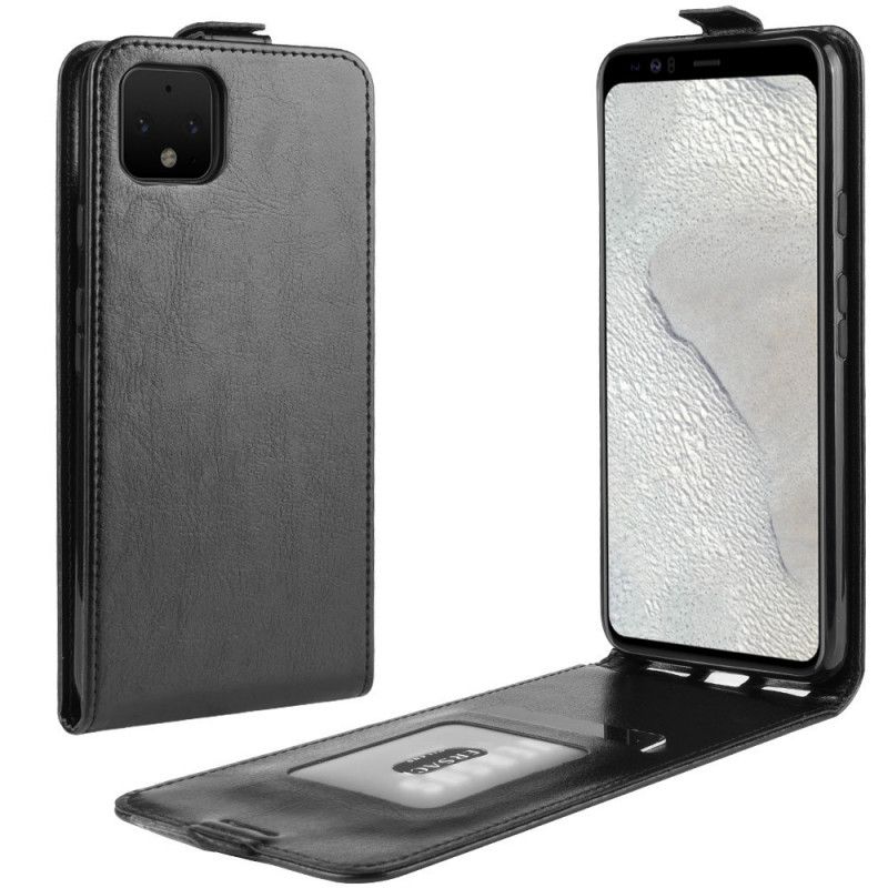 Flip Cover Læder Google Pixel 4 Sort Sammenfoldelig