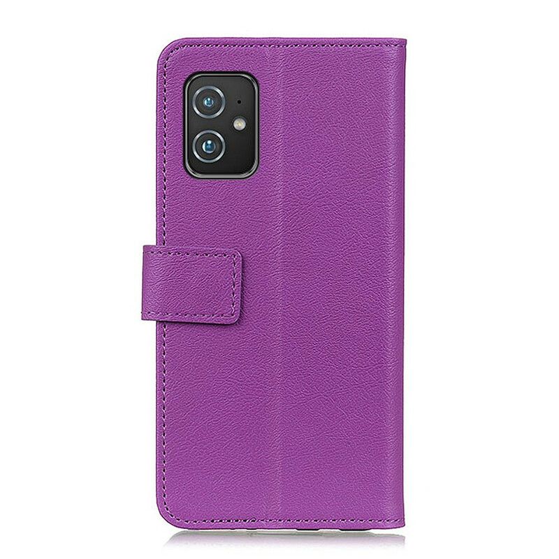 Flip Cover Asus Zenfone 8 Simpel Lædereffekt