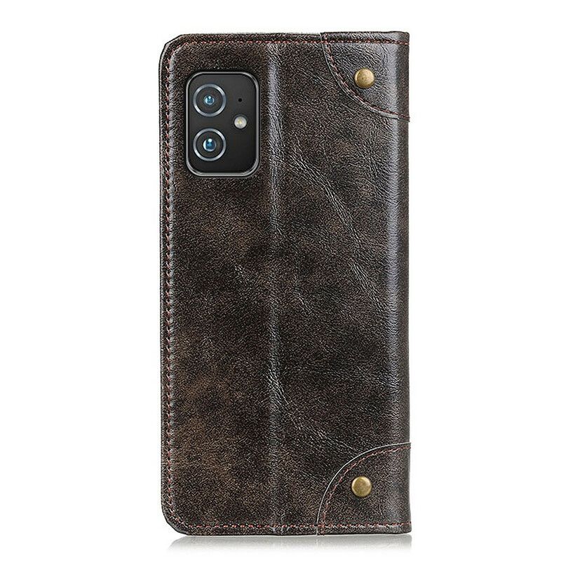 Flip Cover Asus Zenfone 8 Split Læder Vintage Nitter