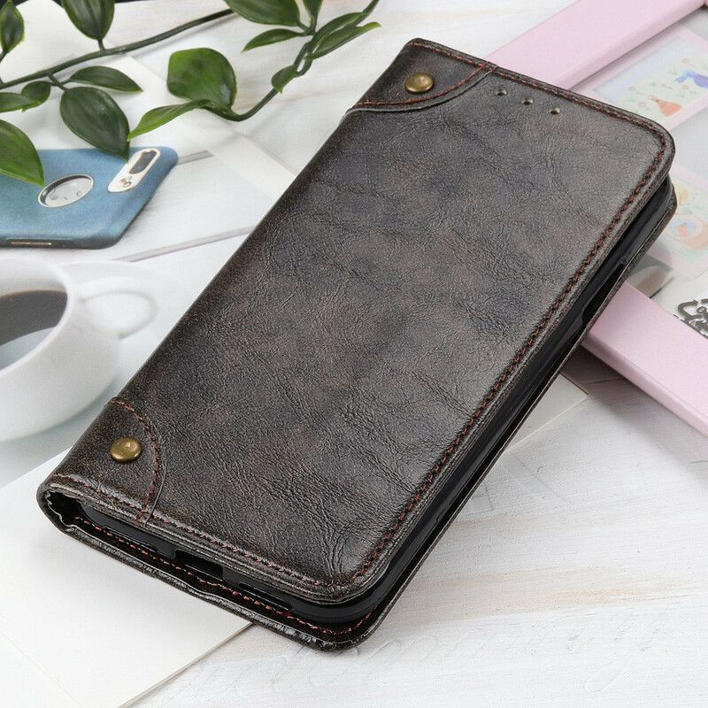 Flip Cover Asus Zenfone 8 Split Læder Vintage Nitter