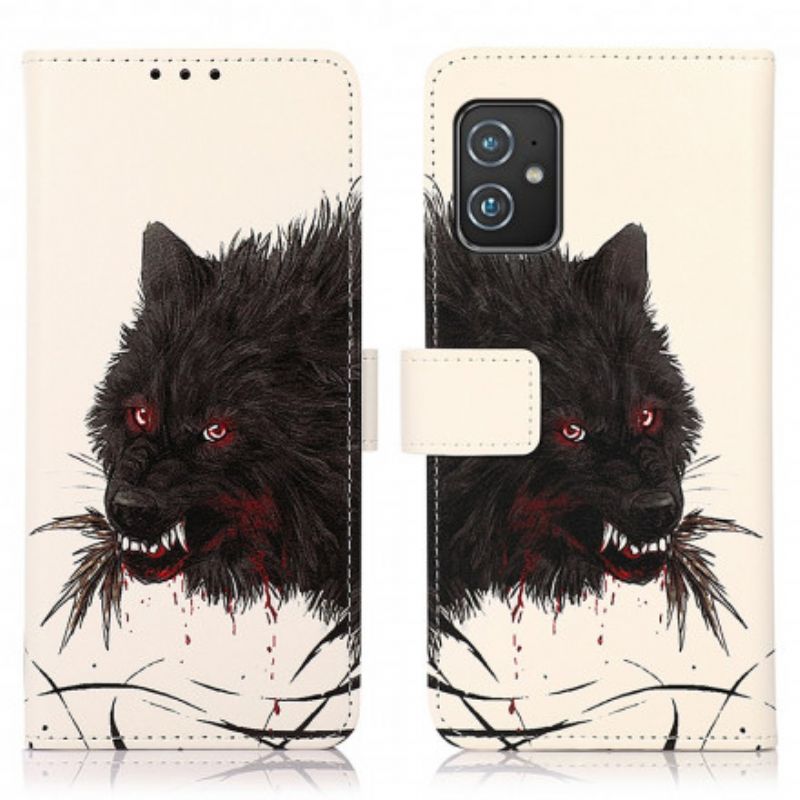 Flip Cover Til Asus Zenfone 8 Hungry Wolf