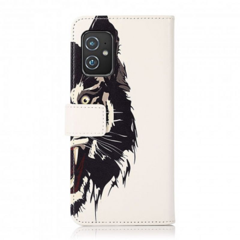 Læder Cover Asus Zenfone 8 Fierce Tiger