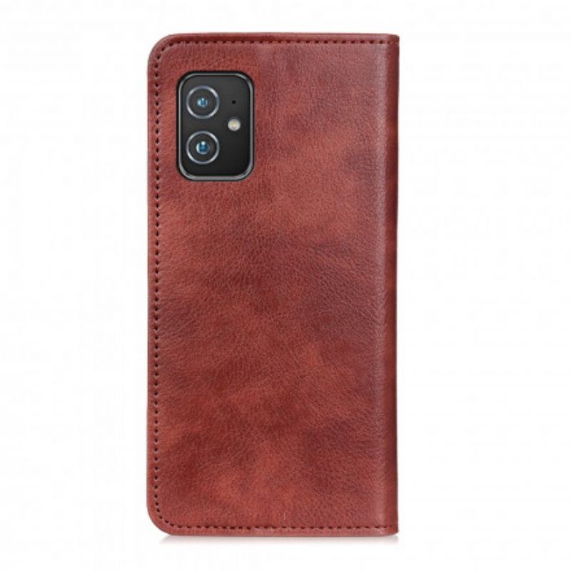 Læder Cover Asus Zenfone 8 Single Split Litchi-læder